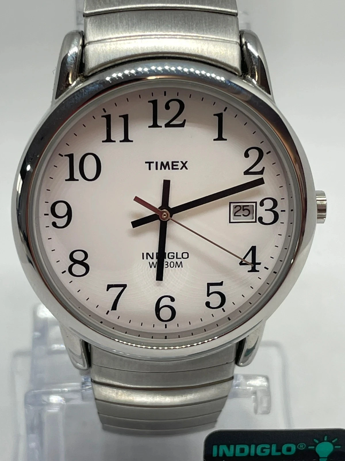 Reloj TIMEX Indigo, original nuevo con caja | Acero inoxidable, luz nocturna, modelo WR 30M – photo 6